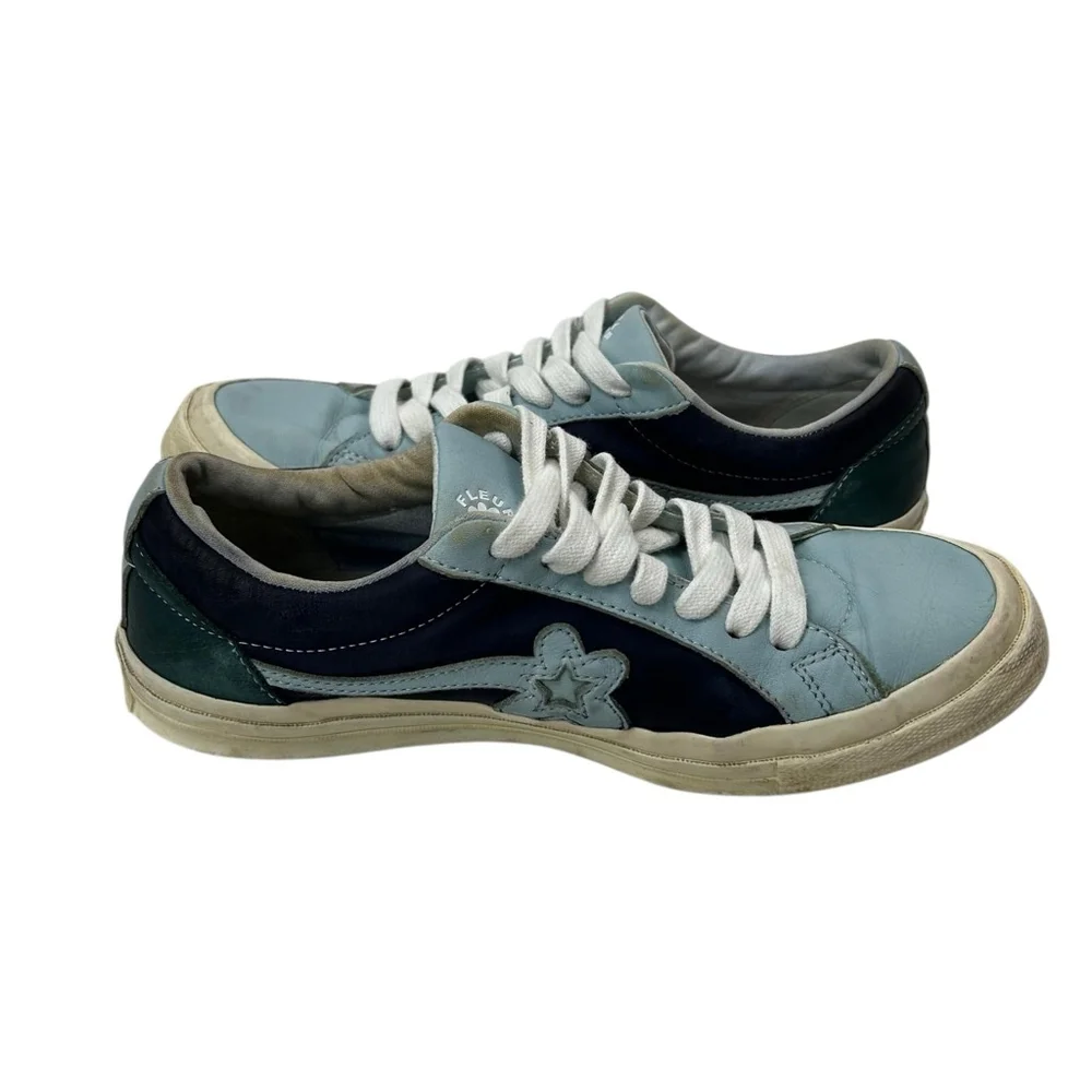 Converse Golf Le Fleur One Star Ox Sneakers Blue Leather - Picture 8 of 12